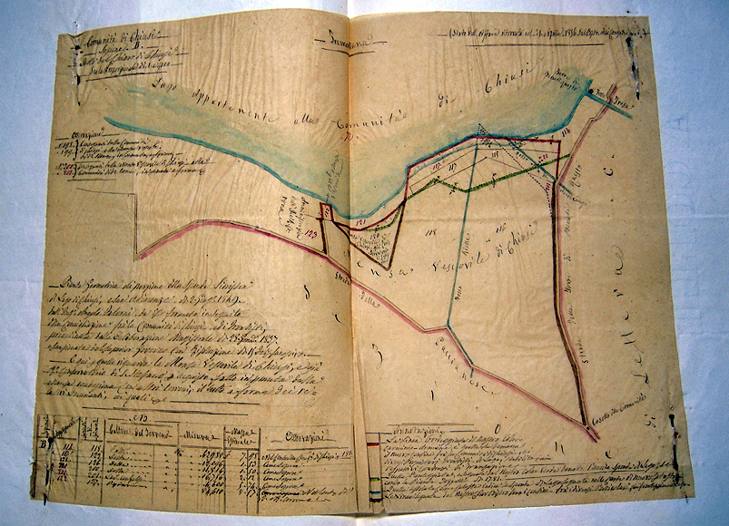 Carta del del 1849 dall'Archivio Vescovile di Chiusi